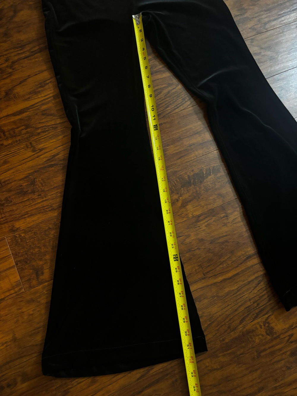 Sofia Vergara Black Velvet Melisa Pull-On Super Flare Pants Bell-Bottom Trousers - Picture 2 of 8